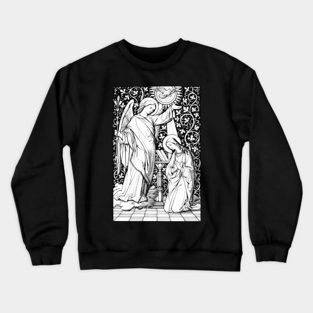 Annunciation to the Blessed Virgin Mary Crewneck Sweatshirt by Beltschazar